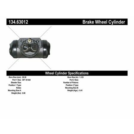 Centric Parts Centric 134.63012 Premium Wheel Cylinder-Preferred 134.63012